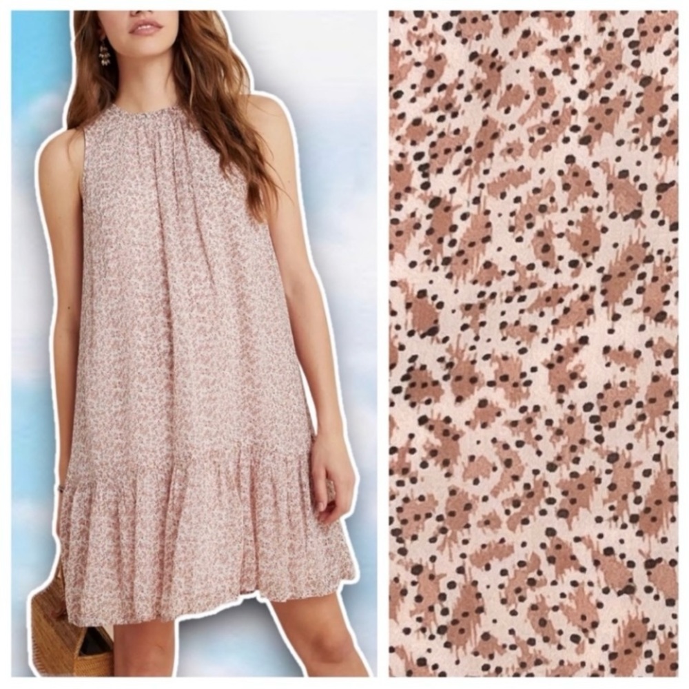 BY ANTHROPOLOGIE Natalie Flounced Tunic Dress Coquette Pastel Sabrina Carpenter